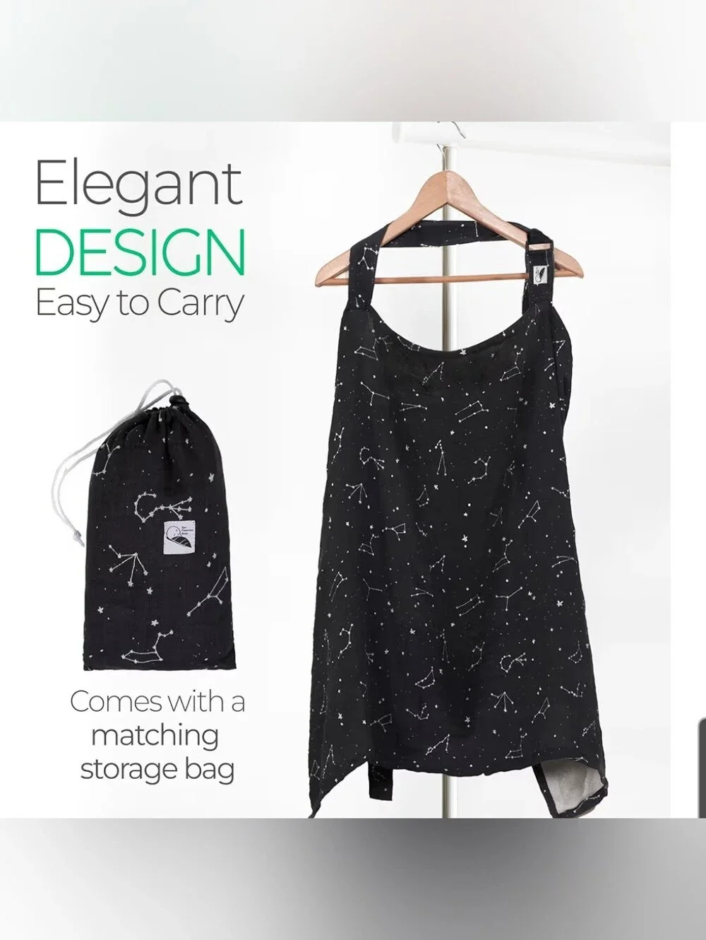 Black Constellation Privacy Nursing Cover/blanket